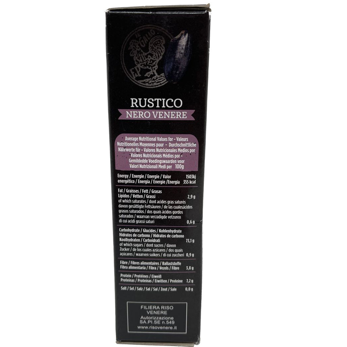 Genießen Sie Gallo Venere: Schwarzer Vollkornreis aus Italien - 500g