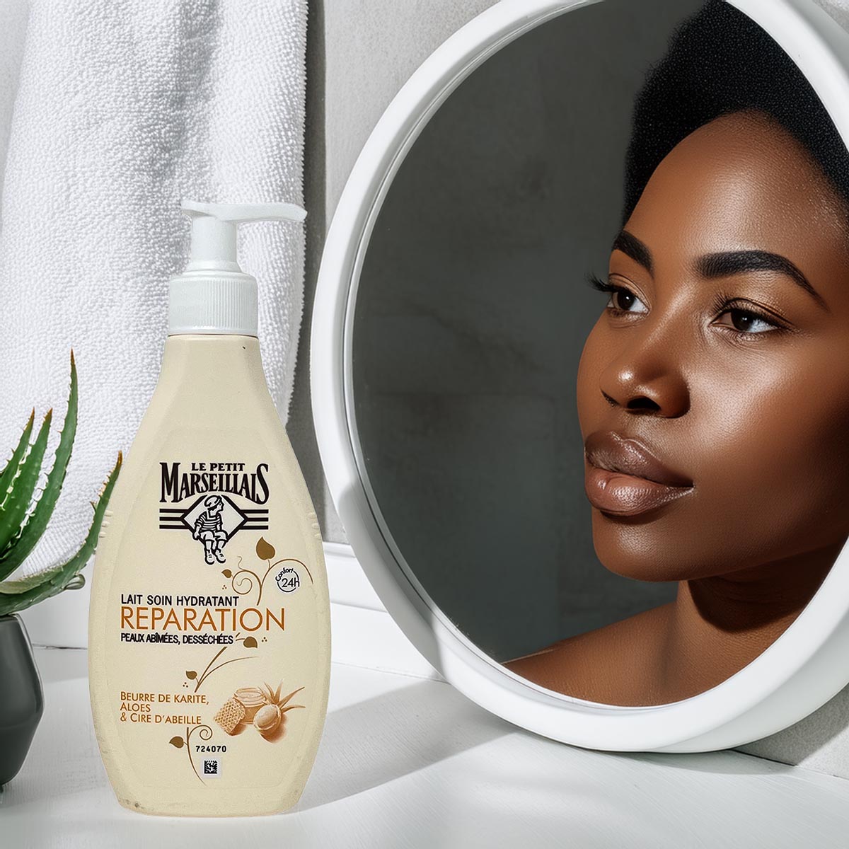 Le Petit Marseillais Reparierende Körperlotion mit Sheabutter Aloe & Bienenwachs