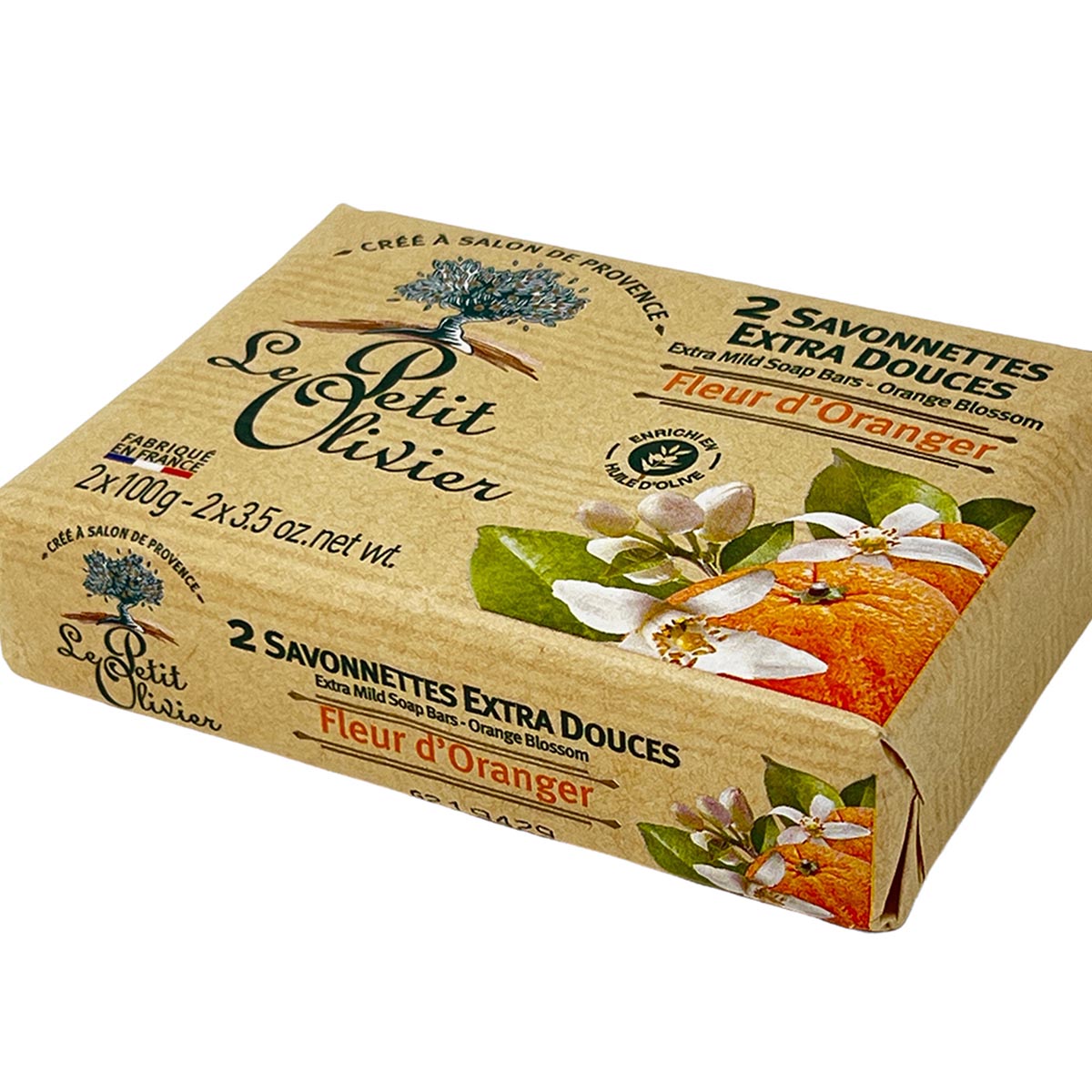 Le Petit Olivier Seife mit Orangenblüten und Olivenöl 2 x 100 Gramm