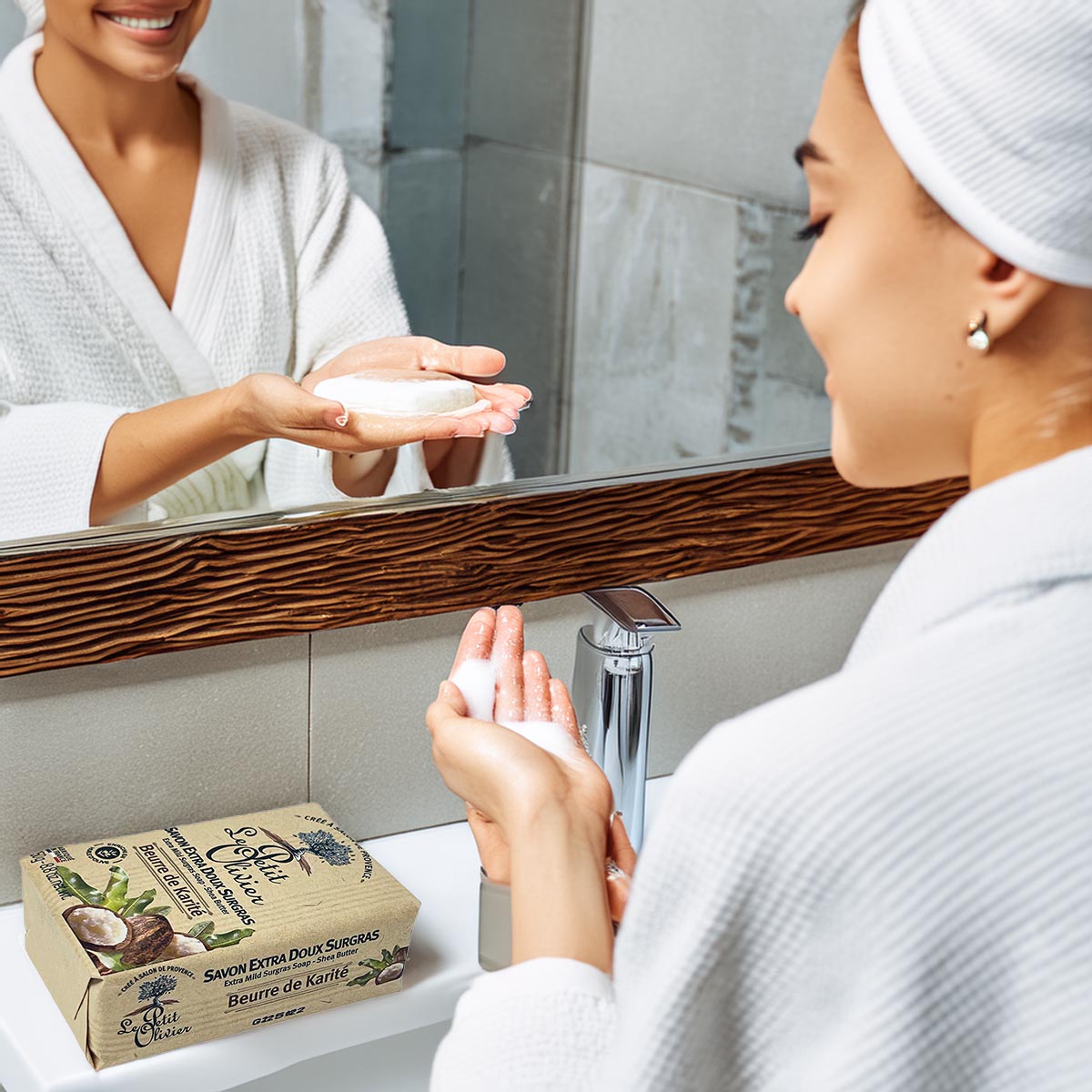 Le Petit Olivier Seife mit Shea Butter – extra mild, 250g natürliche Pflege aus Frankreich