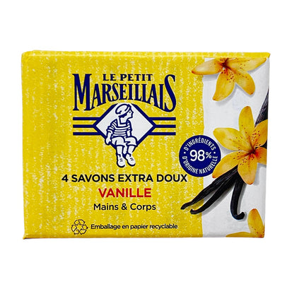 Le Petit Marseillais Seife Vanille extra doux 4x100 Gramm aus Frankreich
