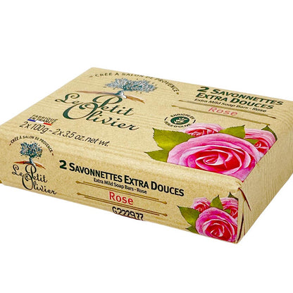 Le Petit Olivier Seife mit Rosen und Olivenöl 2 x 100 Gramm aus Frankreich