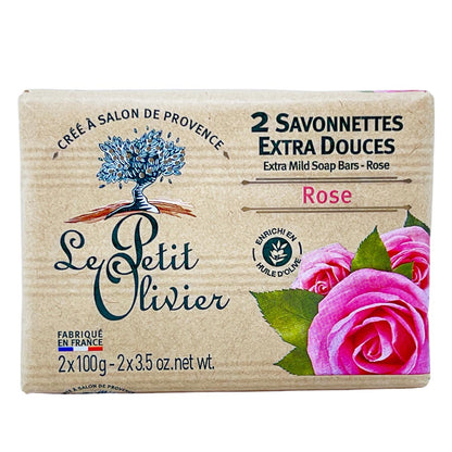 Le Petit Olivier Seife mit Rosen und Olivenöl 2 x 100 Gramm aus Frankreich