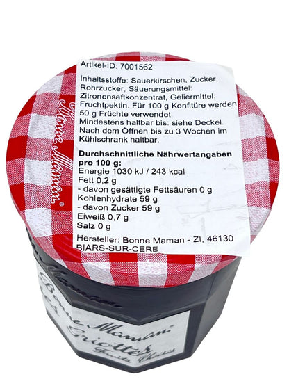 Bonne Maman Sauerkirsch-Konfitüre - Fruchtiger Genuss aus Frankreich 370g