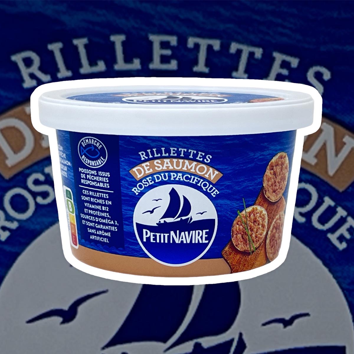 Petit Navire Rillettes de Saumon: Köstliche Lachspaste in cremiger Textur - 125g