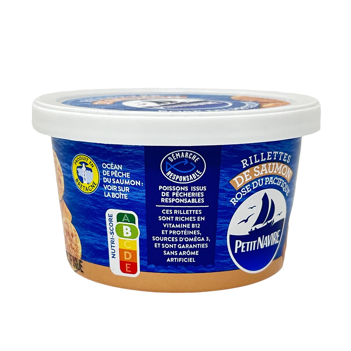 Petit Navire Rillettes de Saumon: Köstliche Lachspaste in cremiger Textur - 125g