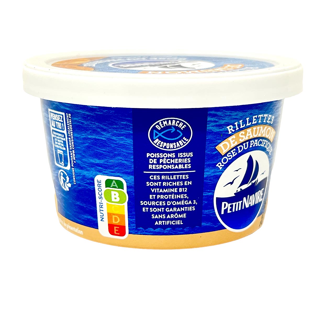 Petit Navire Rillettes de Saumon: Köstliche Lachspaste in cremiger Textur - 125g