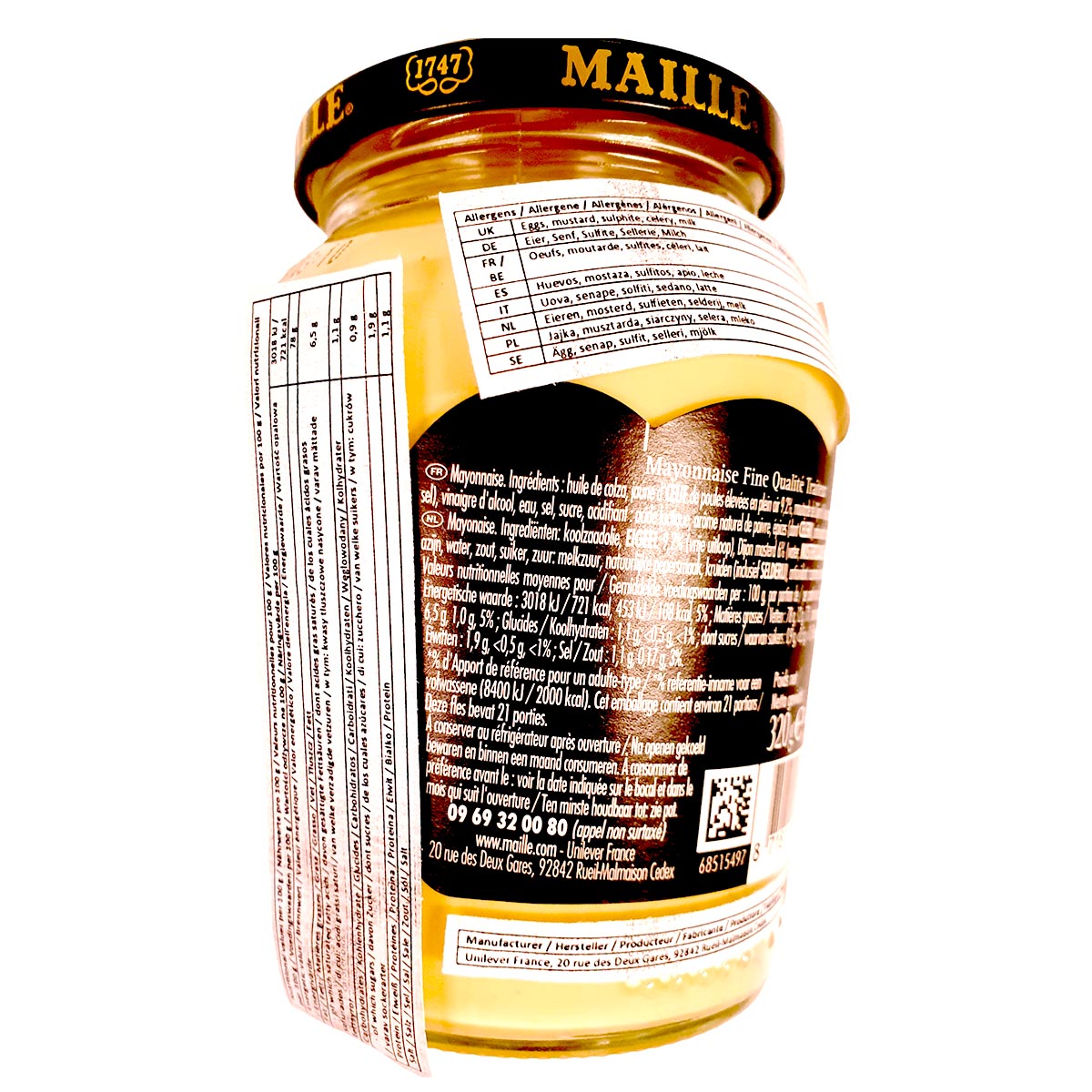 Maille Mayonnaise Fine: Französische Feinkost im 320g-Glas - Genuss pur!