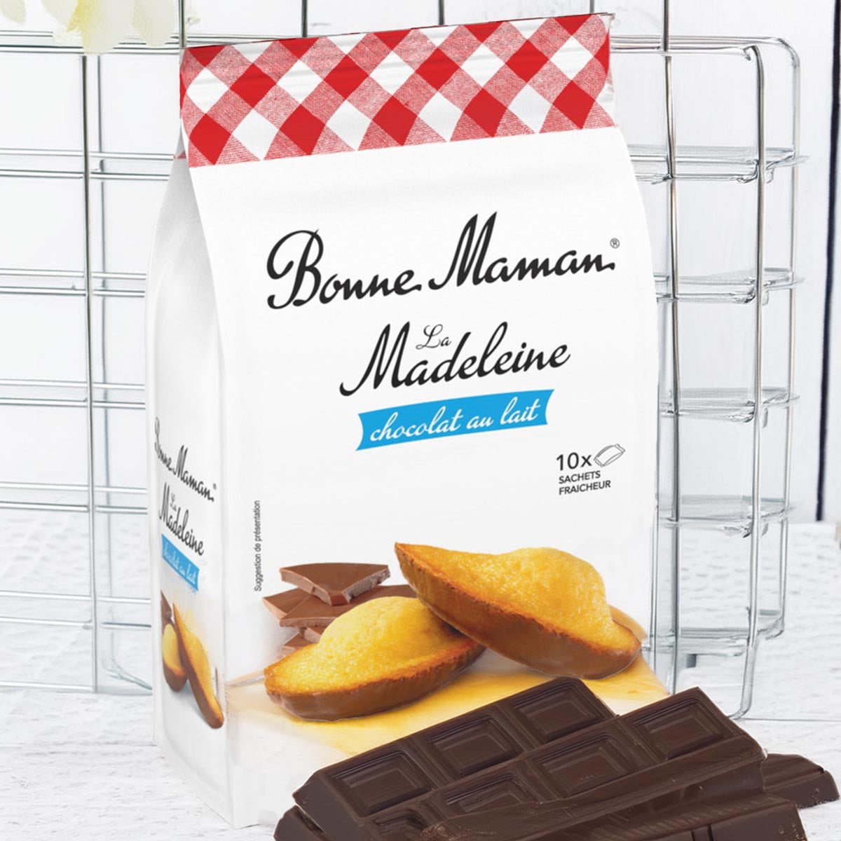 Bonne Maman la Madeleine  chocolat au lait  mit Milchschokolade 300 Gramm