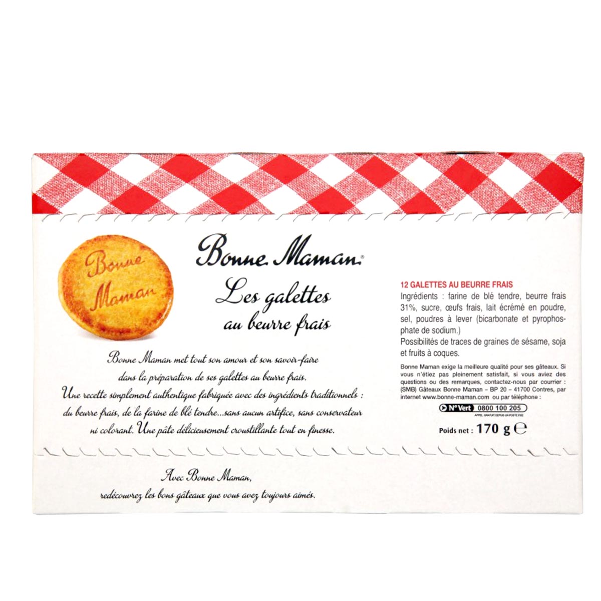 Bonne Maman Galettes au beurre frais  Buttergebäck 170 Gramm original aus Frankreich