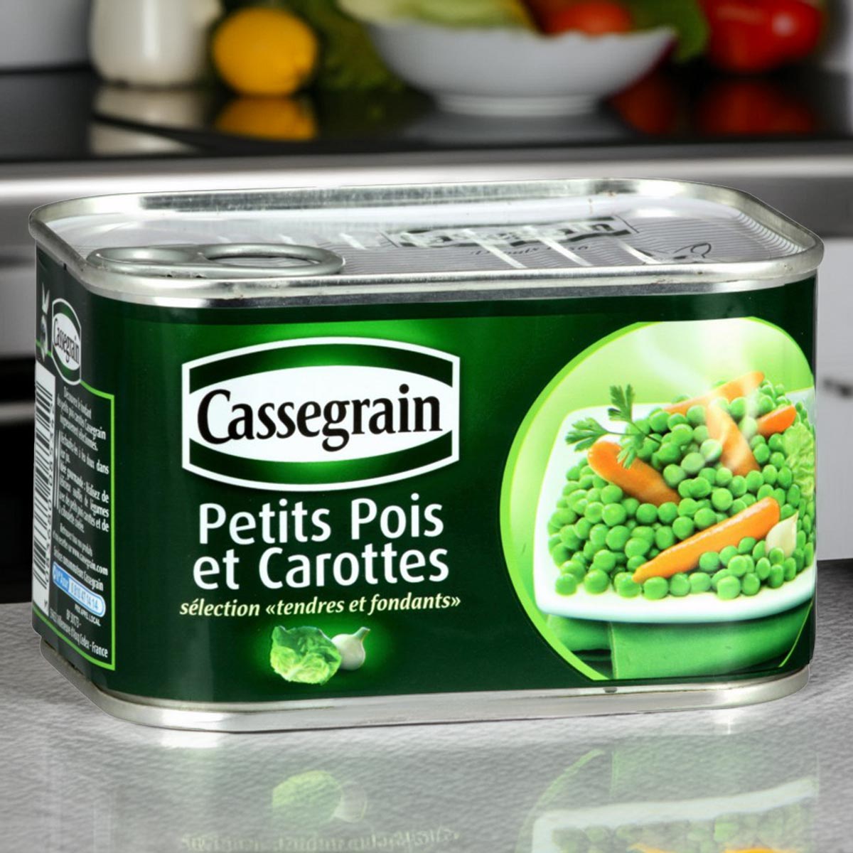 Cassegrain Erbsen und Karotten – Frische Gemüsemischung (Petits Pois et Carottes), 400g