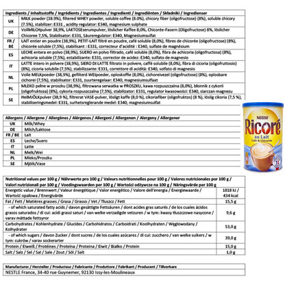 Nestlé Ricoré au Lait Bonjour 400g – Instant Kaffee mit Milch & Zichorienextrakt