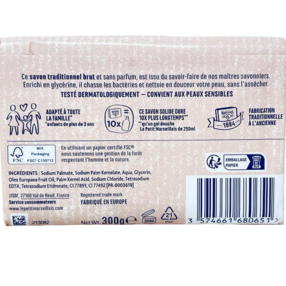 Le Petit Marseillais Stück Seife Pur OHNE Duftstoffe  300 Gramm aus Frankreich