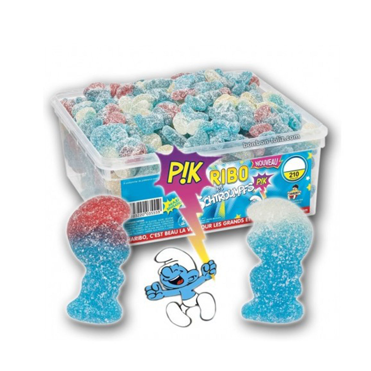 Haribo Les Schtroumpf Pik: Saure Schlümpfe, 1,2 kg - Naschen und Teilen!