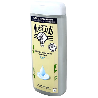Le Petit Marseillais Duschgel & Badezusatz mit Milch 650 ml – Pflege aus Frankreich