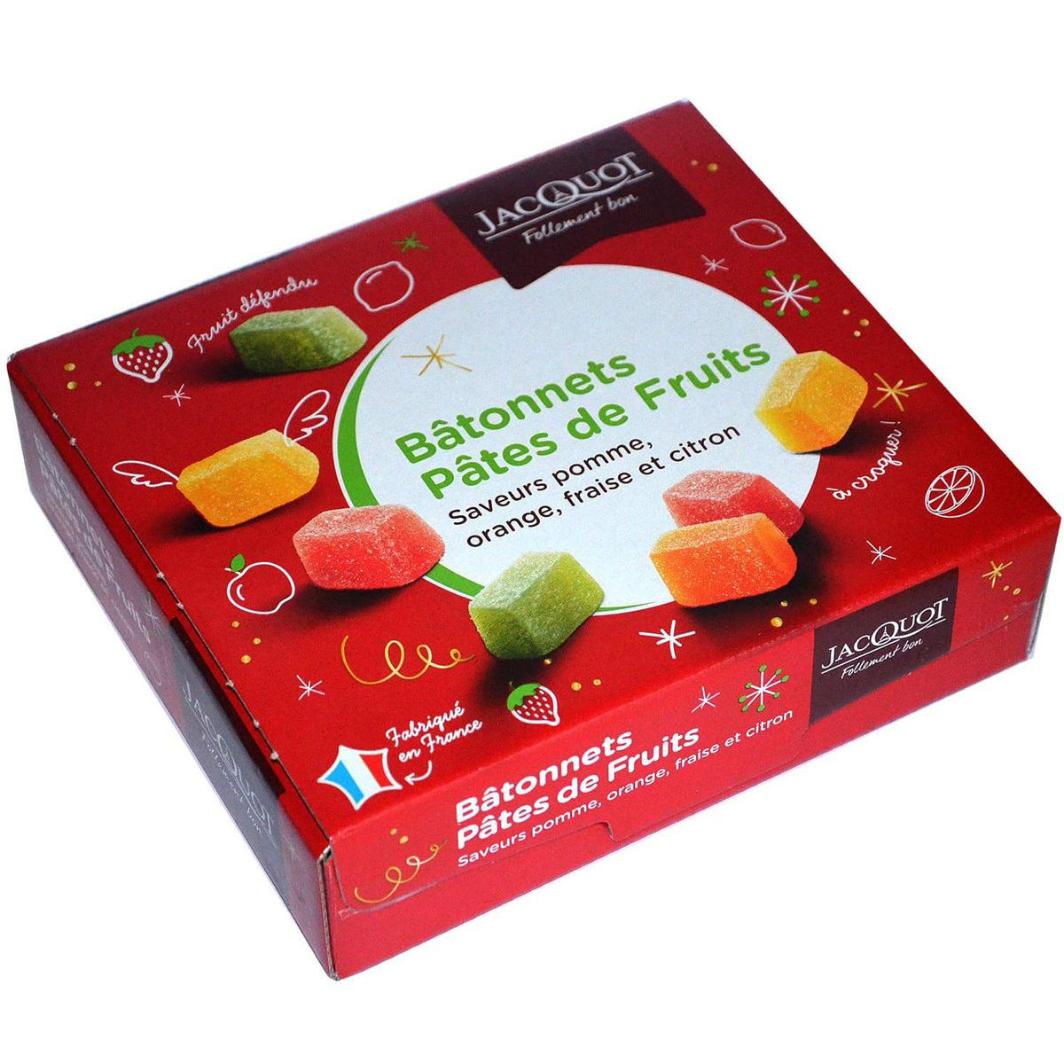 Pâtes de Fruits, Bâtonnets Pâtes de Fruits Geleefrüchte aus Frankreich, eckig, 1kg