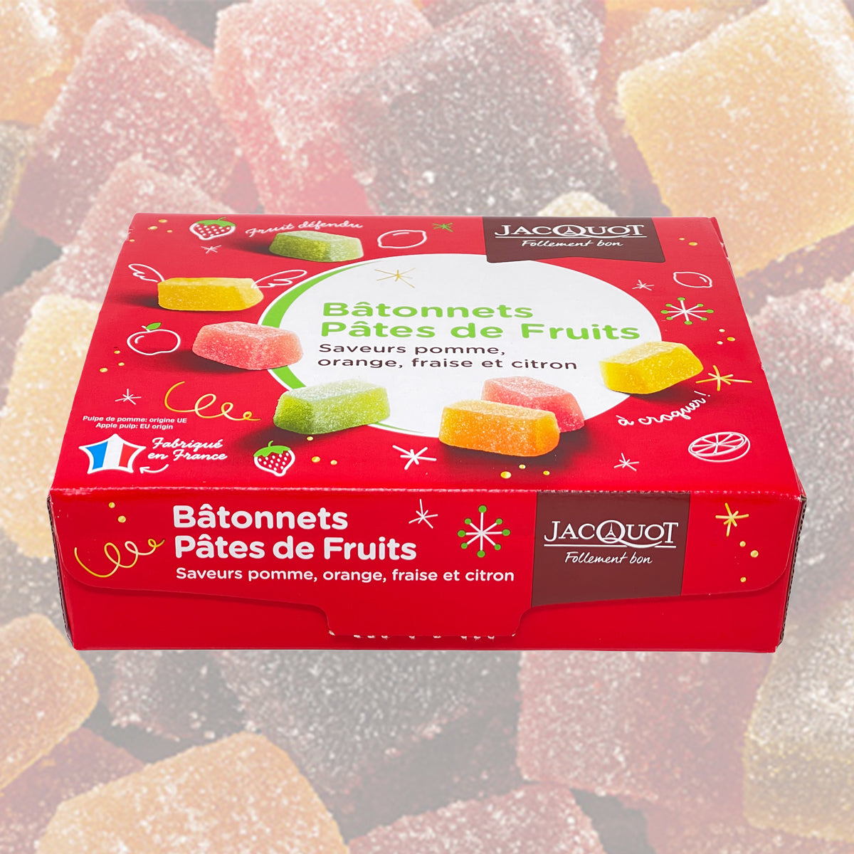 Pâtes de Fruits, Bâtonnets Pâtes de Fruits Geleefrüchte aus Frankreich, eckig, 1kg