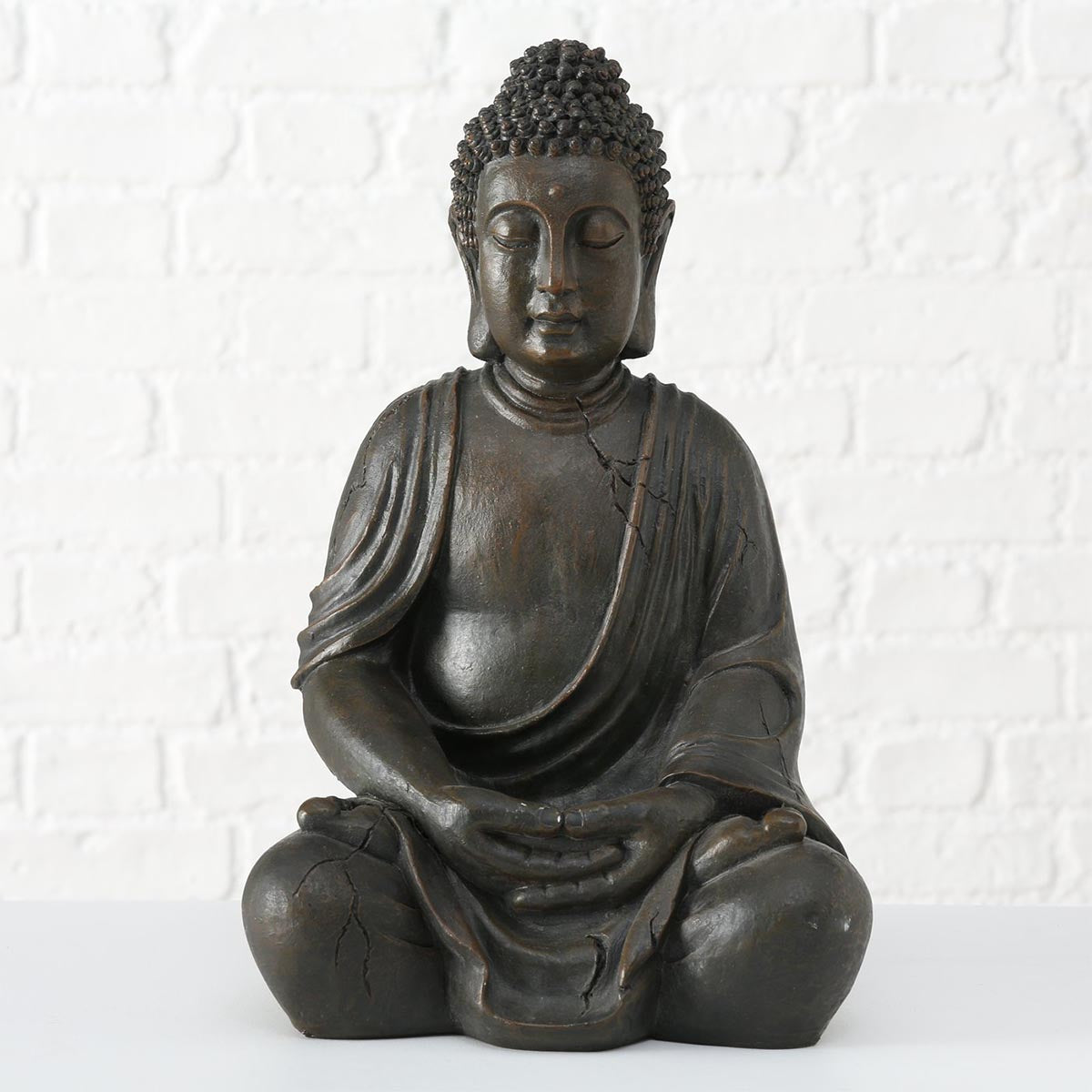 FeineHeimat Buddha Figur sitzend in Meditation 50 cm - Inspirierende Gartendekoration für spirituelle Harmonie
