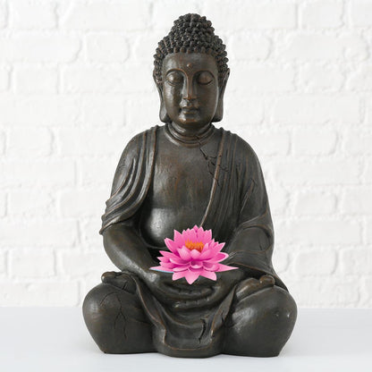 FeineHeimat Buddha Figur sitzend in Meditation 50 cm - Inspirierende Gartendekoration für spirituelle Harmonie