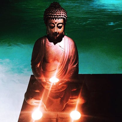 FeineHeimat Buddha Figur sitzend in Meditation 50 cm - Inspirierende Gartendekoration für spirituelle Harmonie