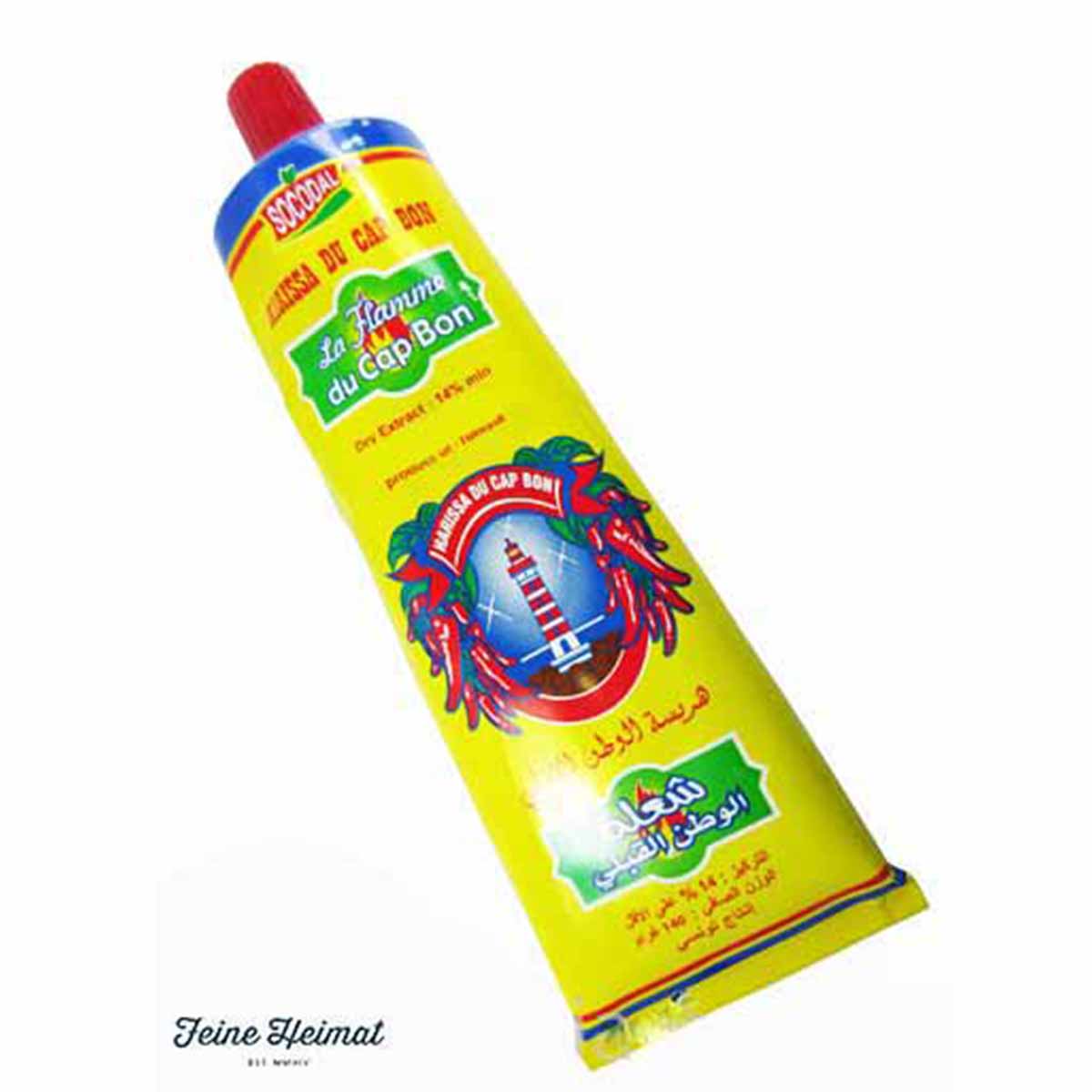 Harissa  La Flamme CAP BON  SEHR SCHARF CHILI Paste Sauce 4 x 140 Gramm Tube