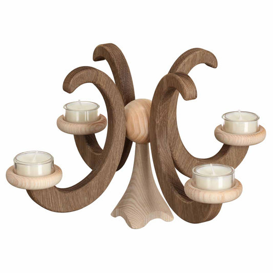 Adventsleuchter Kerzenständer 33 cm Eiche natur geräuchert