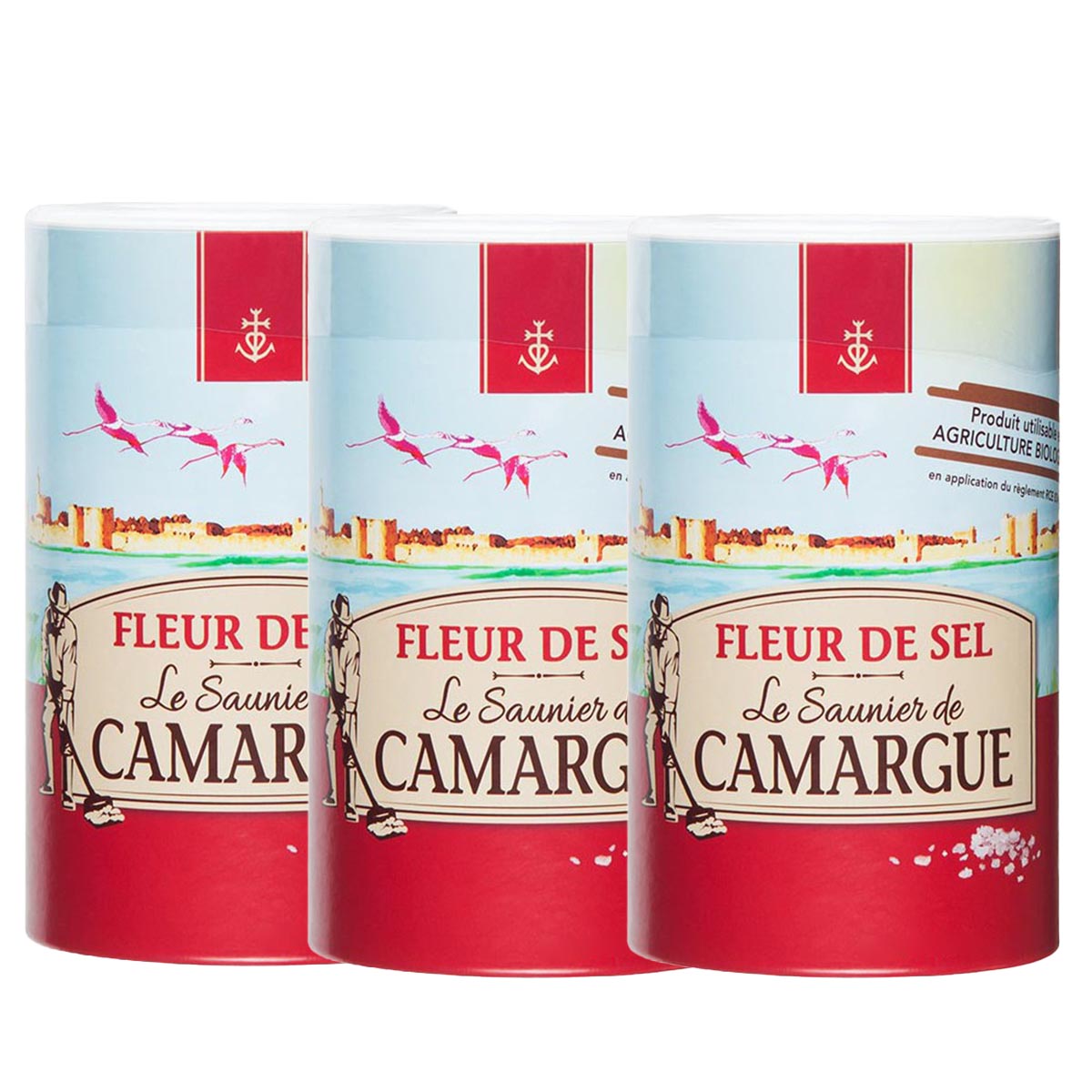 Le Saunier de Camargue Fleur de Sel 3 x 1000g – Premium Meersalz für Feinschmecker