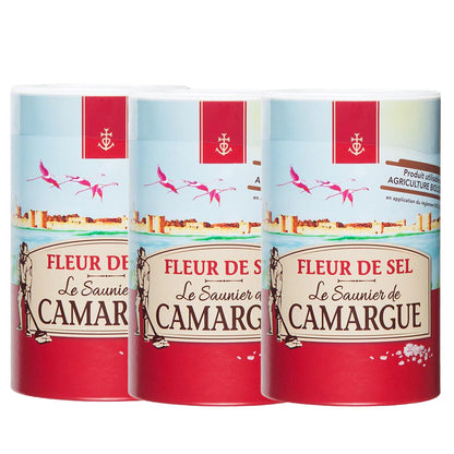 Le Saunier de Camargue Fleur de Sel 3 x 1000g – Premium Meersalz für Feinschmecker