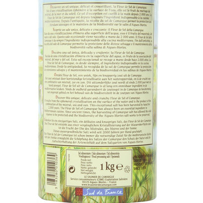 Le Saunier de Camargue Fleur de Sel 3 x 1000g - Premium Meersalz für Gourmets