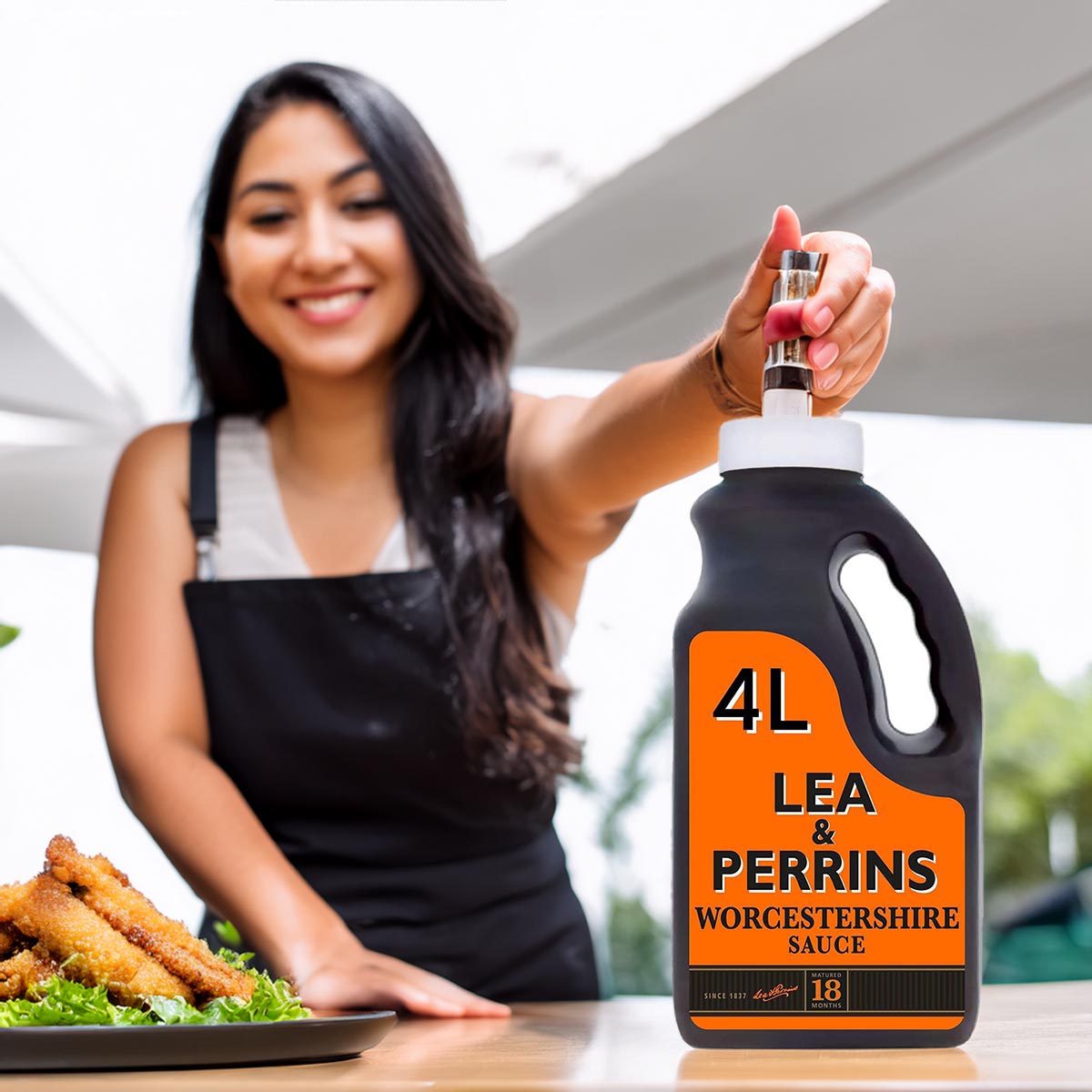 Lea & Perrins Worcestershire Sauce 4L – Großverbraucher-Kanister ideal für Catering