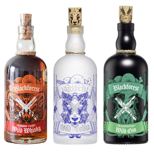 FeineHeimat 3er Probierset Blackforest Wild feinste Brände Whisky, Vodka, Gin