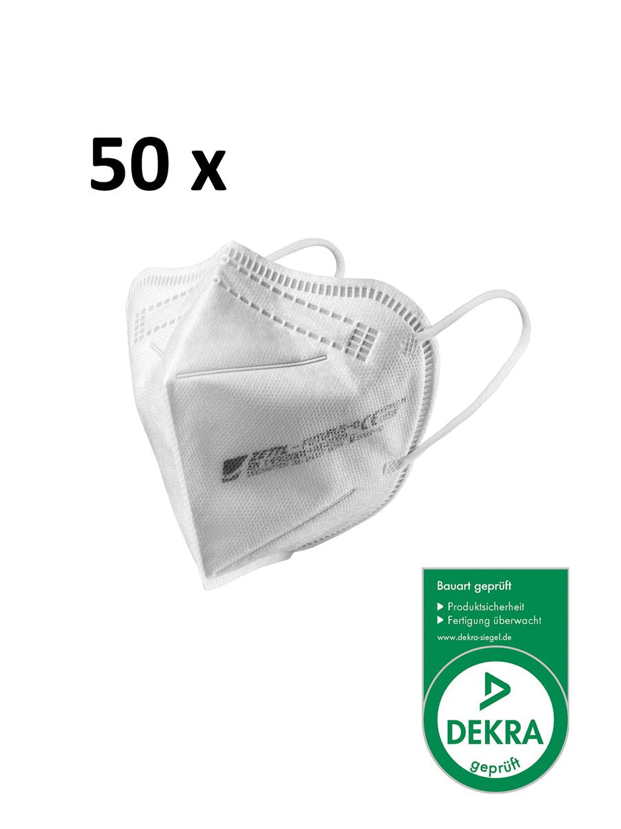 ZETTL FUTURUS-O FFP2 Maske Zertifiziert nach EN 149:2001+A1:2009 Durch DEKRA  CE 0158 Ohrband