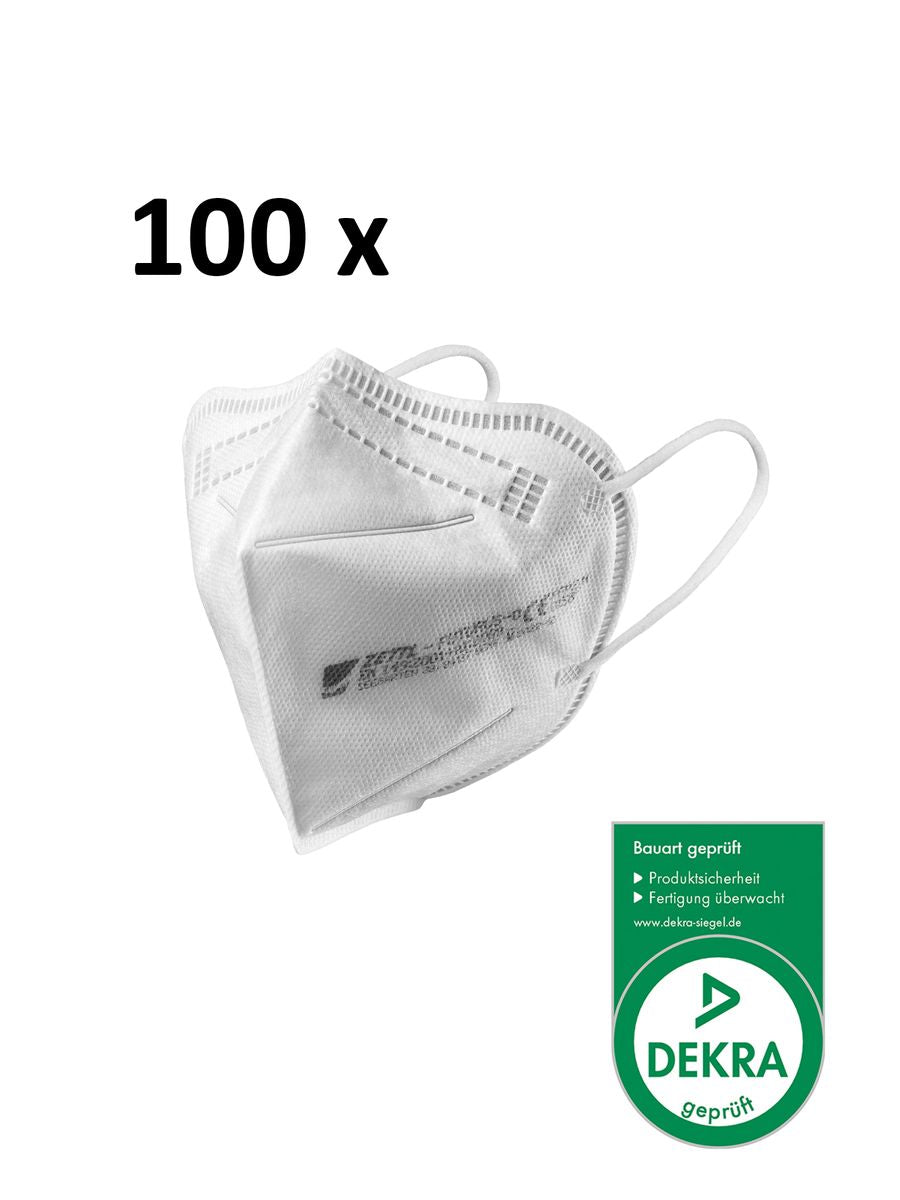 ZETTL FUTURUS-O FFP2 Maske Zertifiziert nach EN 149:2001+A1:2009 Durch DEKRA  CE 0158 Ohrband