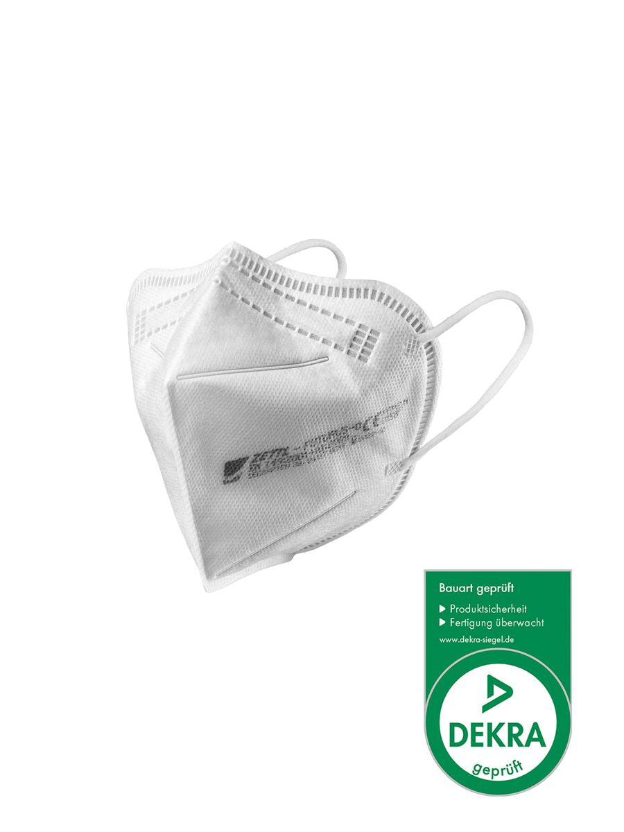 ZETTL FUTURUS-O FFP2 Maske Zertifiziert nach EN 149:2001+A1:2009 Durch DEKRA  CE 0158 Ohrband