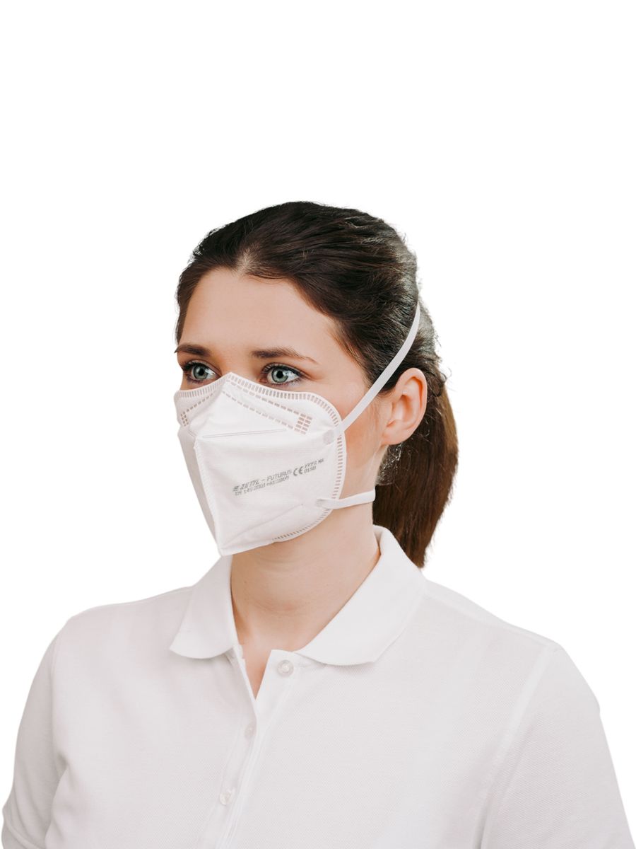 ZETTL FUTURUS FFP2 Maske Zertifiziert nach EN 149:2001+A1:2009 Durch DEKRA  CE 0158 Kopfband