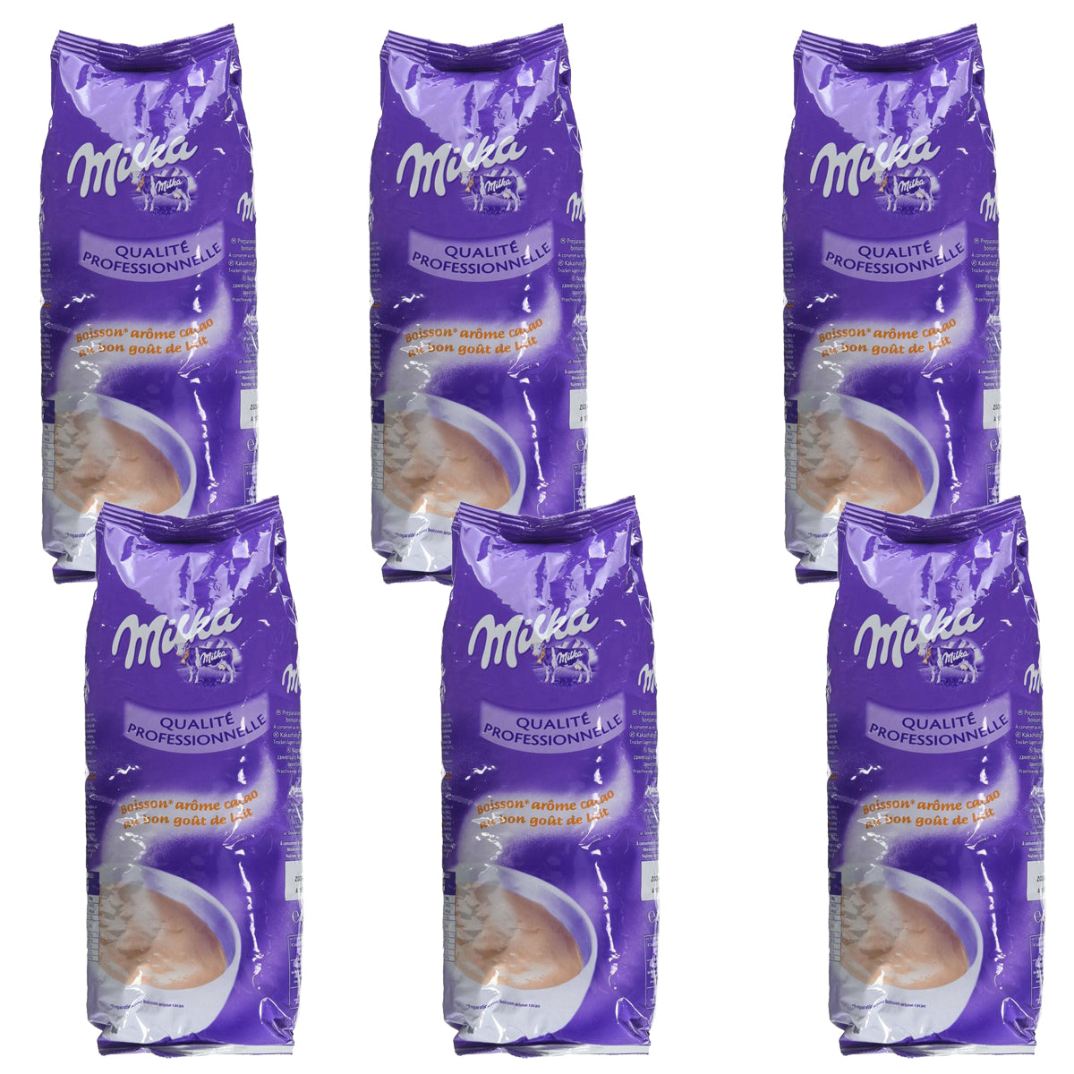 Milka Kakao Schokolade zum Auflösen in warmer oder kalter Milch 6x 1KG Beutel