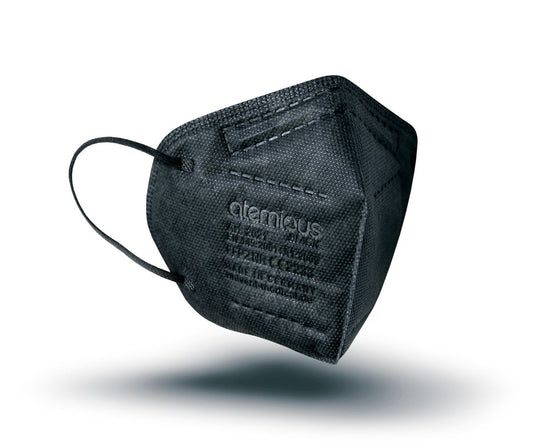 atemious PRO 2 BLACK  FFP2 Maske schwarz einzeln oder lose verpackt