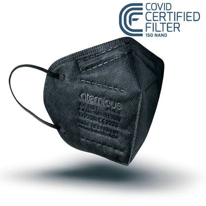 atemious PRO 2 BLACK  FFP2 Maske schwarz einzeln oder lose verpackt