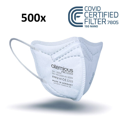 atemious PRO 2 XXS, FFP2 Maske EN149:2001+A1:2009 CE 2233 ACHTUNG! KLEINE PASSFORM