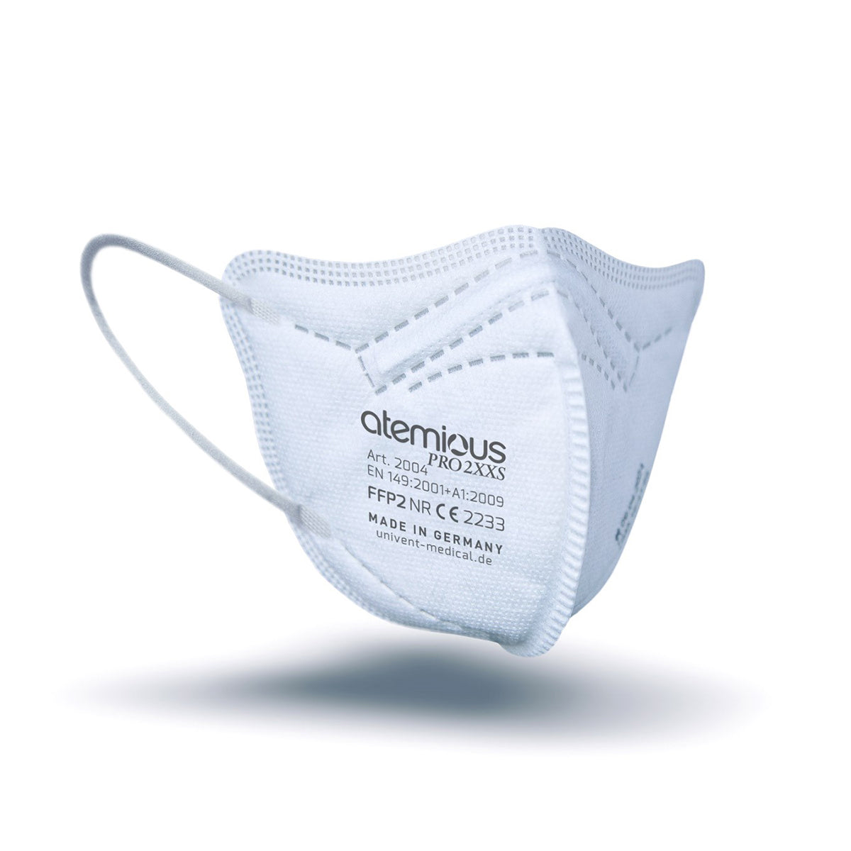 atemious PRO 2 XXS, FFP2 Maske EN149:2001+A1:2009 CE 2233 ACHTUNG! KLEINE PASSFORM
