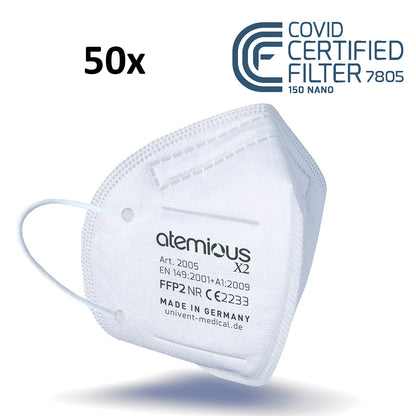 atemious X2  FFP2 Atemschutzmaske Made in Germany einzeln oder lose verpackt