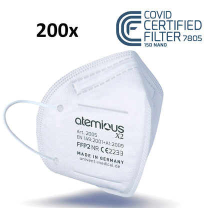 atemious X2  FFP2 Atemschutzmaske Made in Germany einzeln oder lose verpackt