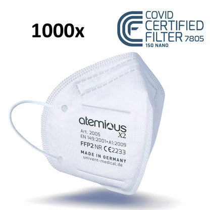 atemious X2  FFP2 Atemschutzmaske Made in Germany einzeln oder lose verpackt