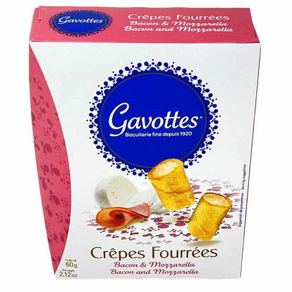 Gavottes Crêpes Fourrées Mini Pfannkuchen gefüllt mit Speck und Mozzarella