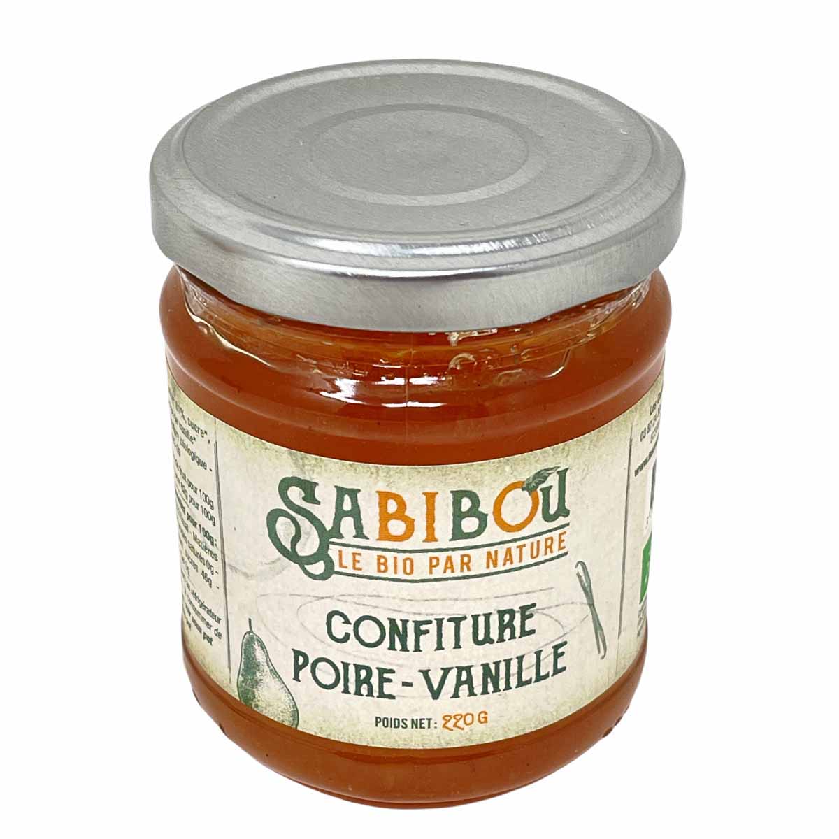 SABIBOU Bio Birne mit Vanille Extra Konfitüre Confiture extra BIO Poire Vanille