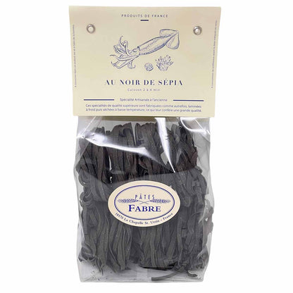 Pâtes Fabre Gourmet Tagliatelle mit Sepia Pâtes au Noir de Sepia 250g aus Frankreich
