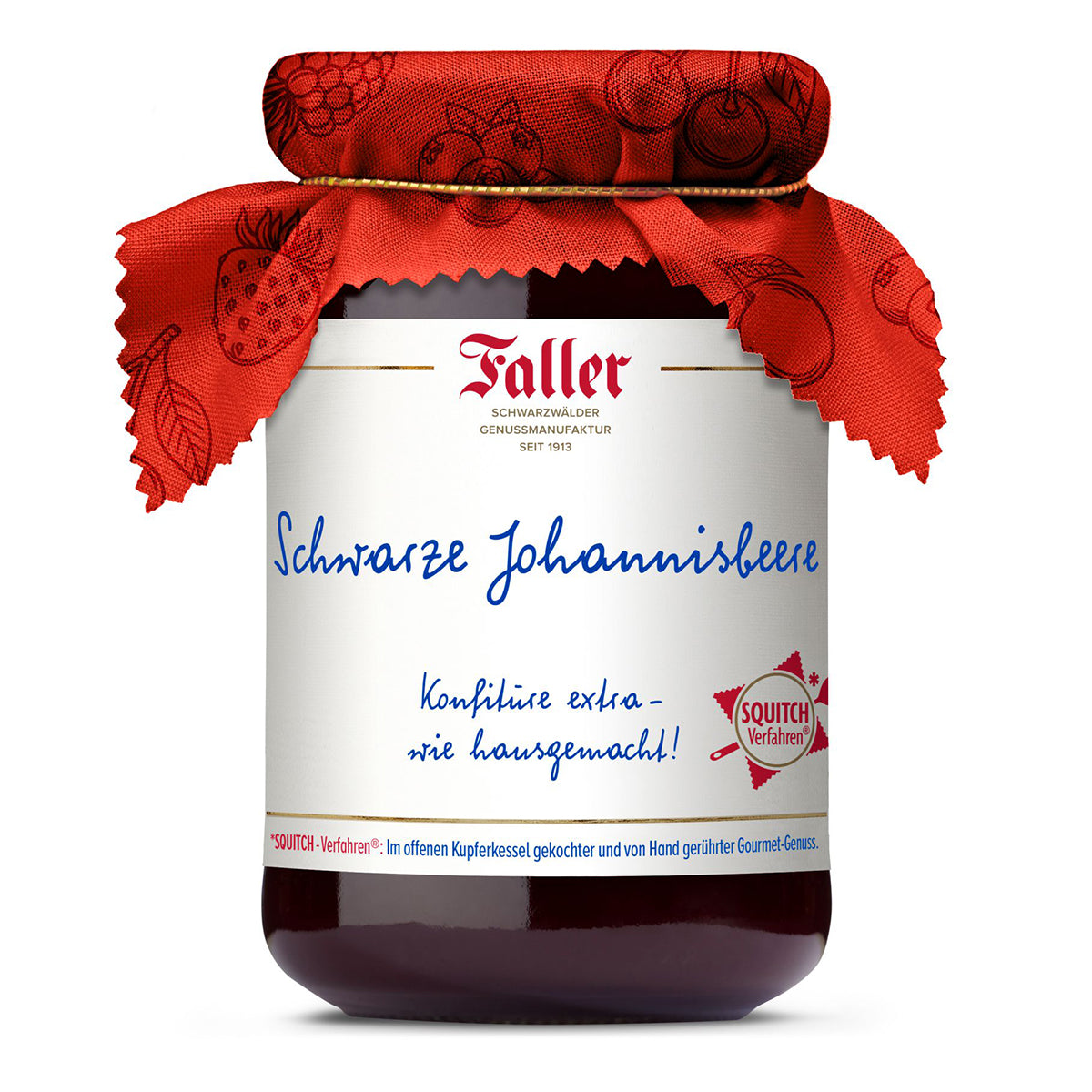 Fruchtaufstriche aus dem Schwarzwald Faller Johannisbeere schwarz Konfitüre extra 330 g
