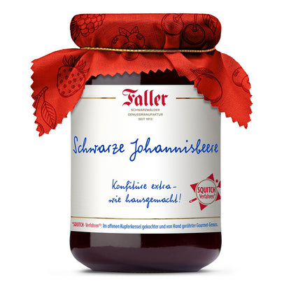 Fruchtaufstriche aus dem Schwarzwald Faller Johannisbeere schwarz Konfitüre extra 330 g