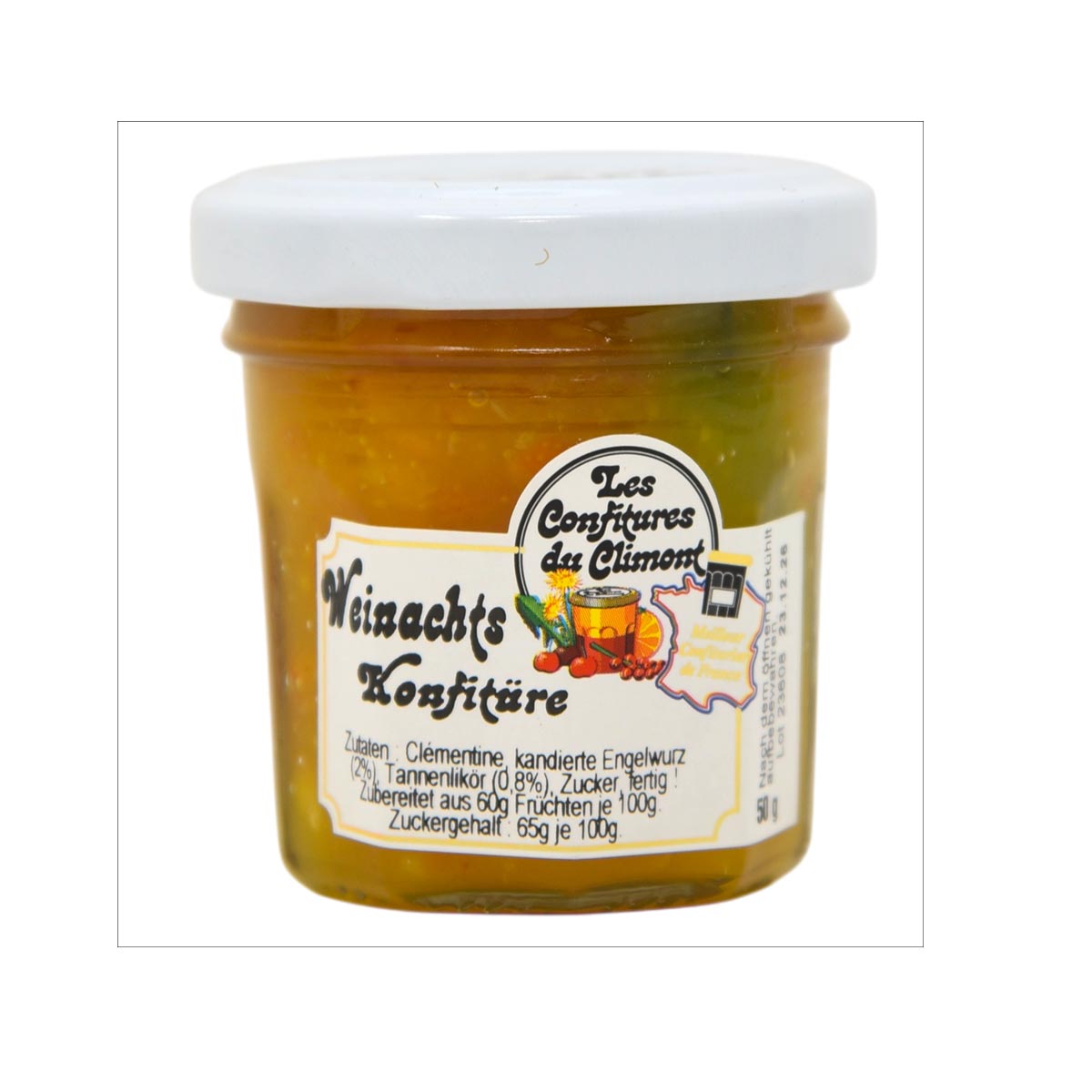 Les Confitures du Climont Weihnachts-Konfitüre 50g – Feiner Festtagsgeschmack