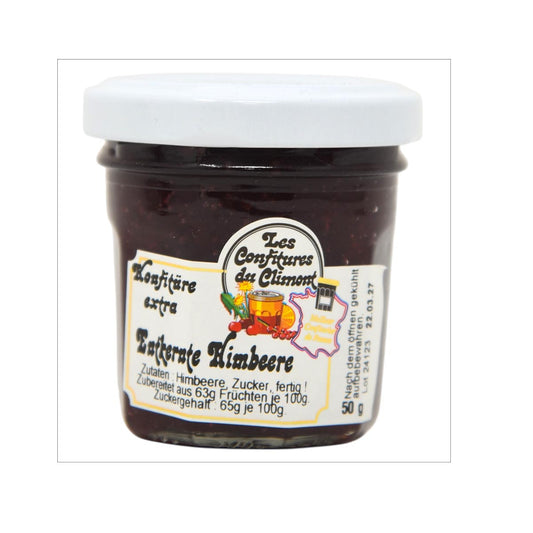 Les Confitures du Climont Extra Himbeere entkernt Konfitüre 50g – Handwerklich hergestellt